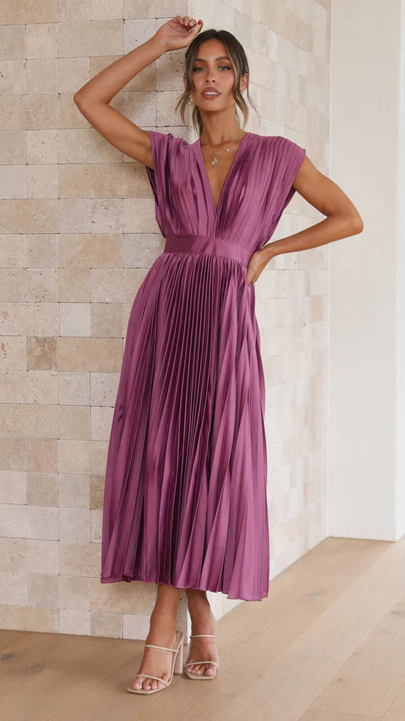 Robe Sexy Plissée Décontractée Sans Manches