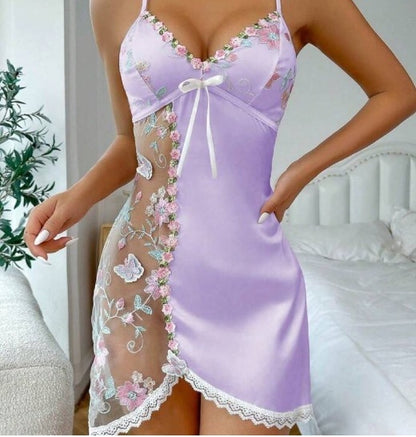 Chemise de Nuit en Dentelle Sexy - Élégance et Séduction