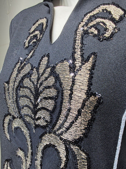Robe Longue Élégante à Broderie - Raffinement