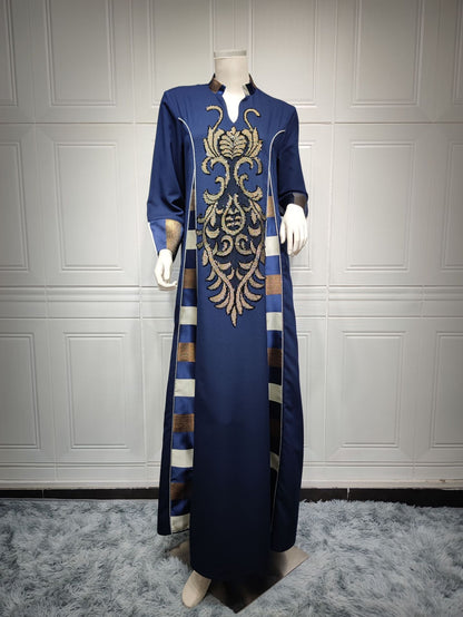 Robe Longue Élégante à Broderie - Raffinement