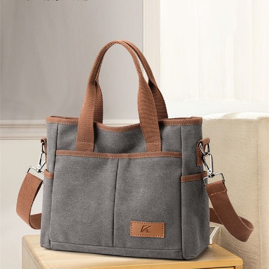 Sac Fourre-Tout en Toile - Sac à Main Casual pour Femme