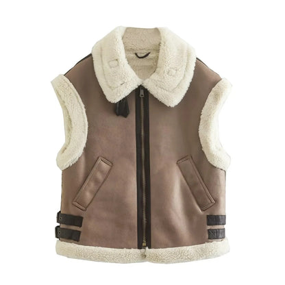 Gilet Sherpa Sans Manches