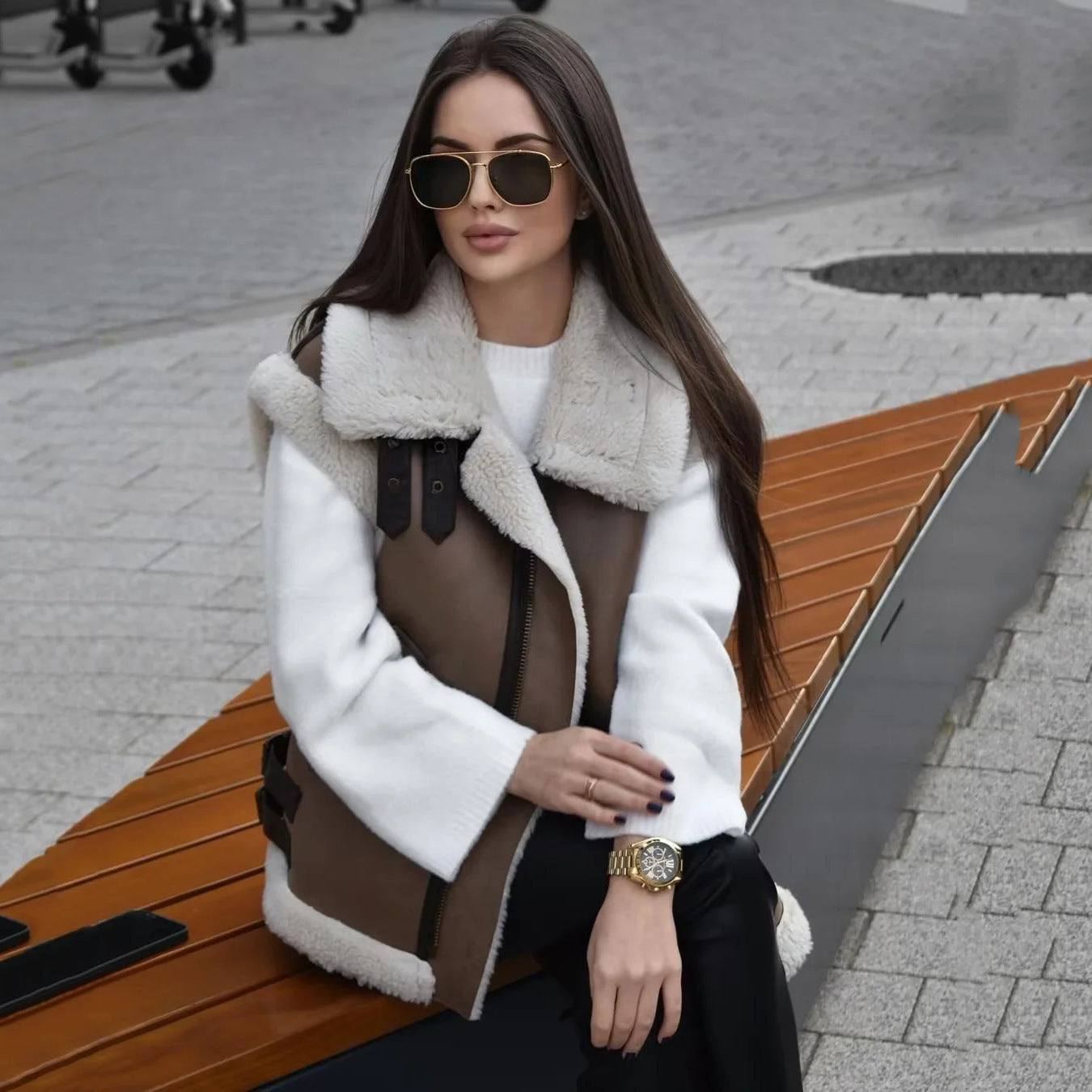 Gilet Sherpa Sans Manches